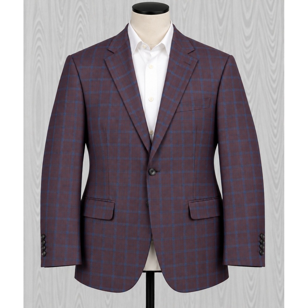 Tiglio Rosso Mens 62L Blazer Lanificio Di Bella Italian Wool Sport Coat